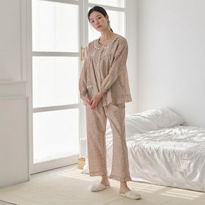 여성 국내산 순면 60수 9부 봄가을 프릴 잠옷 세트