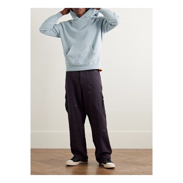 점보 가먼트 다이 코튼 혼방 저지 후디 블루 1647597351041829