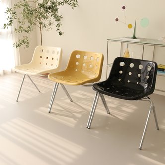 RM디자인 에멘탈 치즈 미드센추리 빈티지 철제 플라스틱 디자인 카페 의자