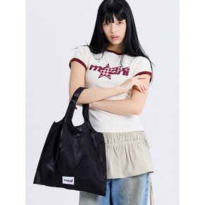 SHEER SILKY SHOULDER BAG BLACK