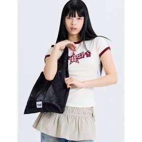 SHEER SILKY SHOULDER BAG BLACK