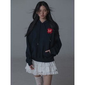 CLOVER M NEEDLEWORK HOODY_NAVY