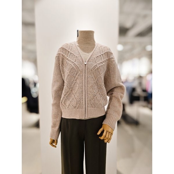 [파주점] 글리터 믹스 니트 집업 가디건 CPAA1CD251