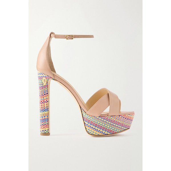 제니퍼 차만디 레오나르도 130 가죽 플랫폼 슬링백 샌들 46376663162985579