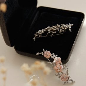 자개꽃 웨이브 라인 브로치 Bh0154R_P353868695