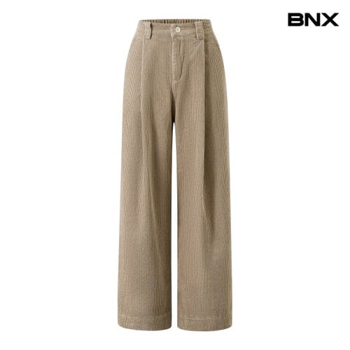 BNX 코듀로이 뒷 밴딩 핀턱 롱 팬츠 (BX4PT004L0)