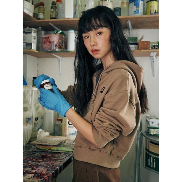 Onda Hooded Zip Up Cocoa