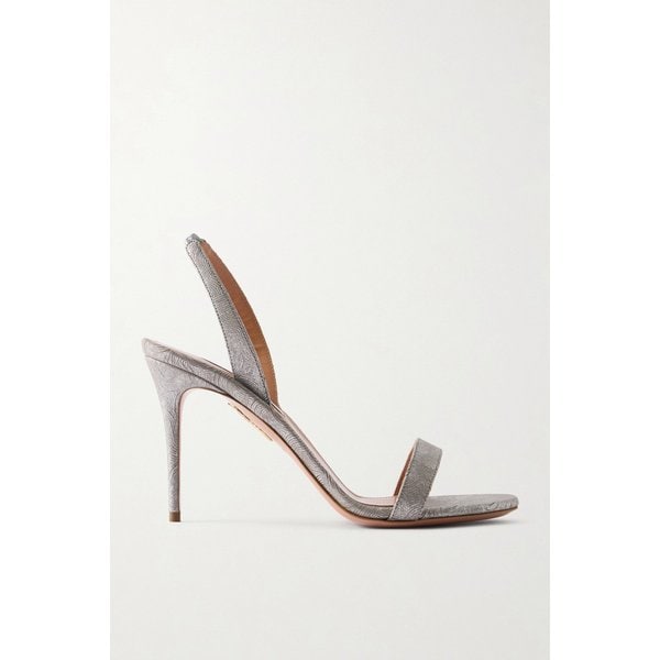 소 누드 85 메탈릭 텍스처 가죽 슬링백 샌들 46376663162955069