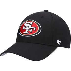 5164999 47 Mens Black San Francisco 49ers Logo MVP Adjustable Hat