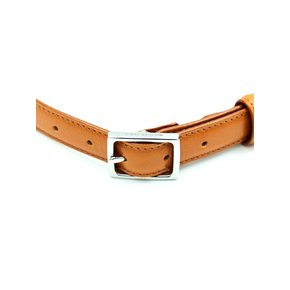 Pieno Italy vegetable leather 25mm belt (light brown-glossy)