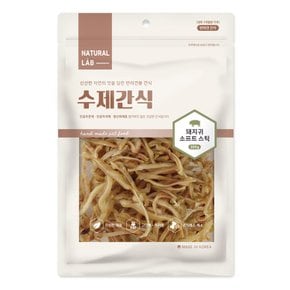 강아지간식 수제간식 돼지귀 소프트 스틱 300g