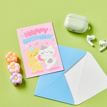 BUTTER(버터) [버터샵] 버터군 밀크캣 사각카드 생일축하해