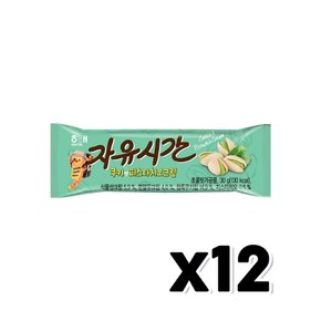 자유시간 쿠키앤피스타치오크림 초코바 30g x 12개