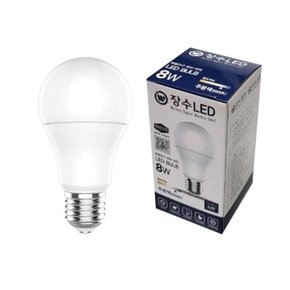 벌브 전구 주광색 A19 다마 E26 LED 장수램프 8W (WD11D32)