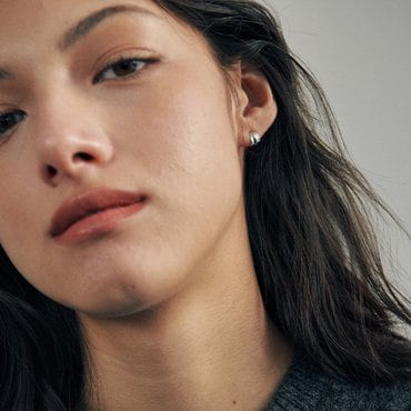 베흐트 [925 silver] Deux.silver.201 / mini cote earring (silver) (21172)