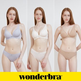 WONDERBRA V넥 노와이어 브라팬티 6종세트 택 1