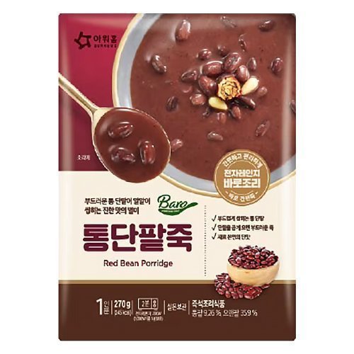  아워홈 통단팥죽 270g x 6개 즉석식품