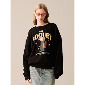 [OVER-FIT] THREATENING POSE LESSER PANDA SWEATSHIRT BLACK