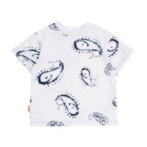 BY37TS02WT 페이즐리 고래 패턴 반팔 티셔츠