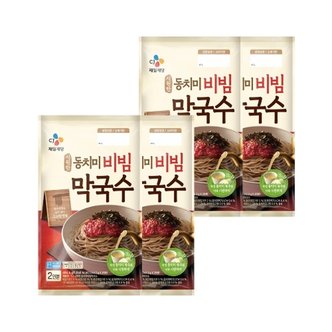  CJ 시원한 동치미 비빔 막국수 484.4g x4개