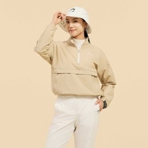 [온라인단독] 여성 하이넥 반집업 스트레치 우븐탑 베이지 CHE1WWT1507BE