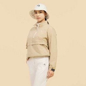 [온라인단독] 여성 하이넥 반집업 스트레치 우븐탑 베이지 CHE1WWT1507BE