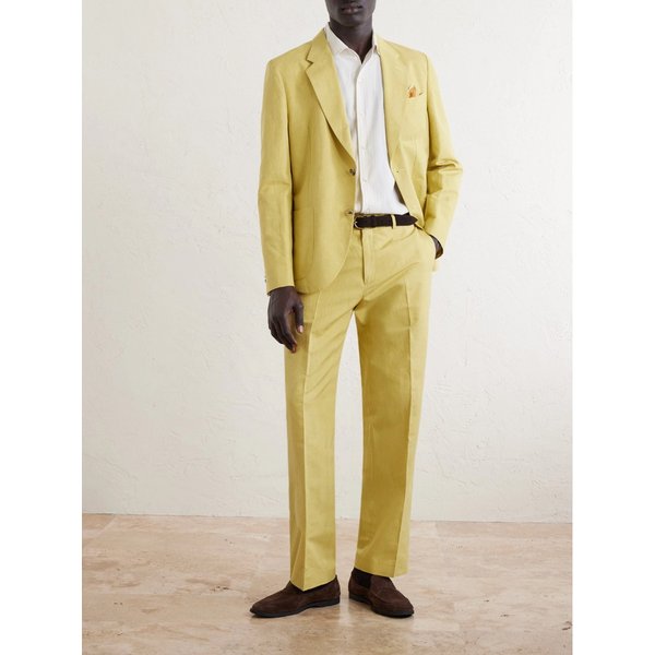 코튼 리넨 블렌드 스트레이트 팬츠 46376663163069680