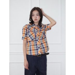 WESTERN CHECK SHIRT / orange