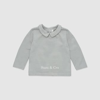슈슈앤크라 mini 이지 카라 티셔츠 ㅡ 그레이시블루