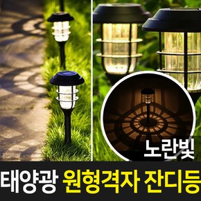 태양광 원형 격자 잔디등 야외조명 LED 조명 미니 조경 정원등 펜션 화단 무드등