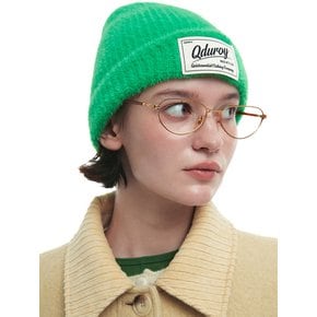 Fluffy Knit Beanie - Green Parrot