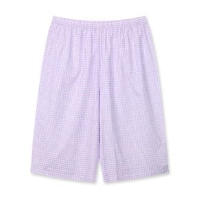 라벤더체크 7부 순면 남성 잠옷 파자마 바지