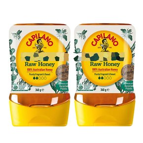 카필라노 허니 호주산 꿀 스퀴즈 Capilano Australian Honey Raw Squeeze 340g 2개