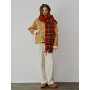 Corduroy boots cut pants (Ivory)