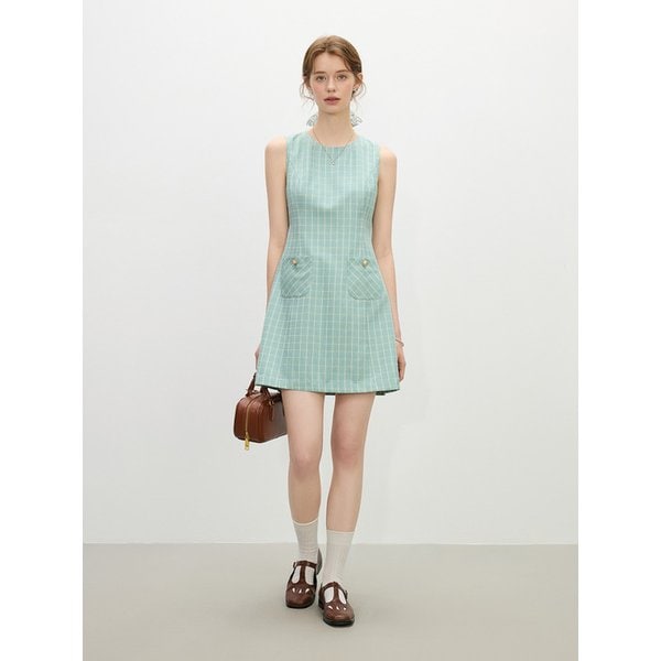 WD_Vintage check pocket dress
