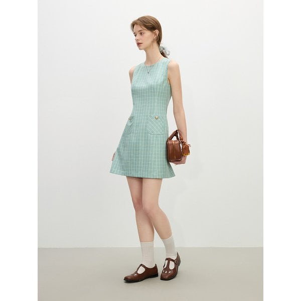 WD_Vintage check pocket dress