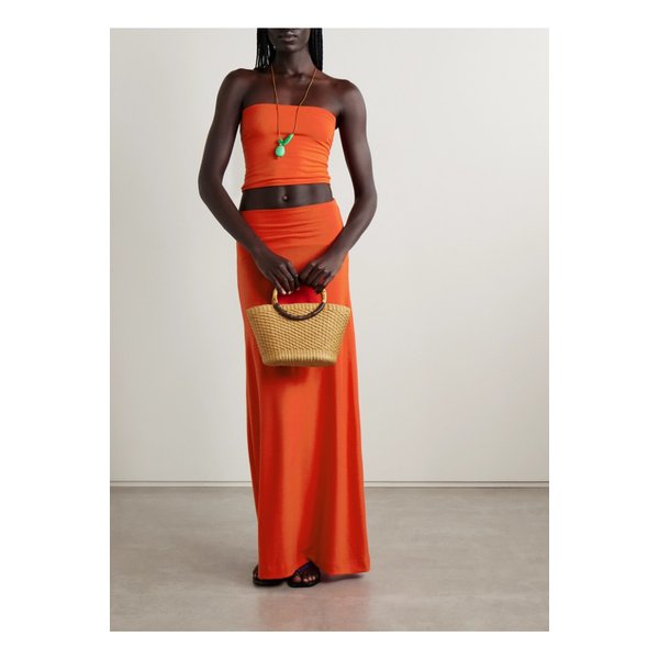 리셋 로렌 스트레치 니트 맥시 스커트 레드 46376663162929613