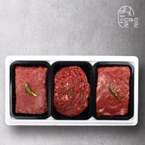 [냉장][예가소들마을] 한우 1등급 감사 정육세트 4호 1.2kg (국거리2팩+불고기/각 400g)