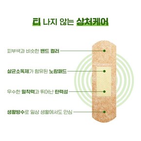 이지덤 액티브케어 혼합형 20개입 고탄력밴드 큰상처