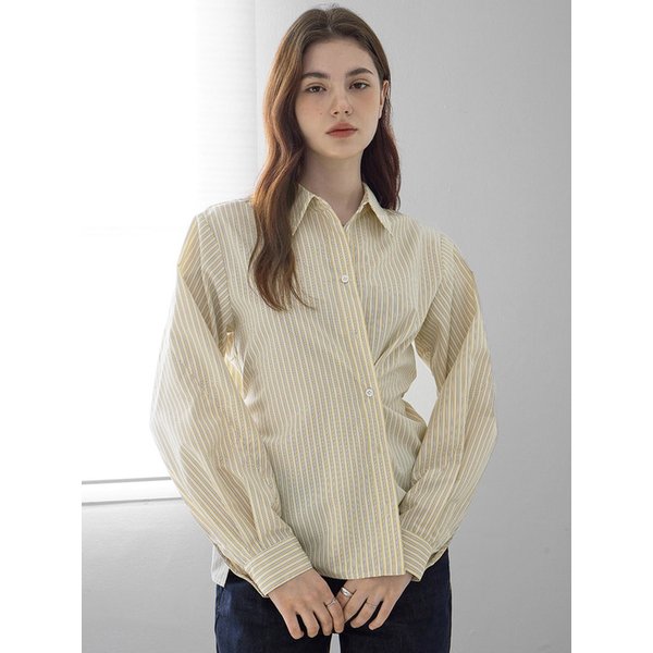 202602 UNBARI SHIRT - LEMON STRIPE