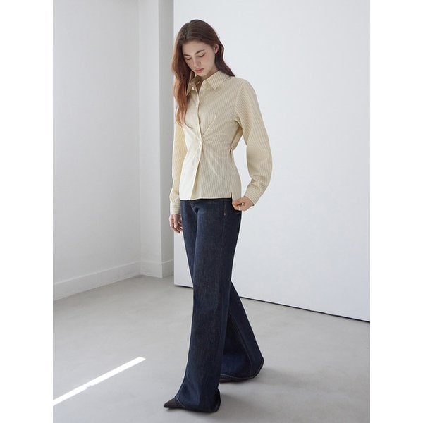 202602 UNBARI SHIRT - LEMON STRIPE