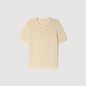 가는 니트 티셔츠 Butter cream SHPTR00655