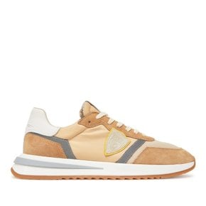 [해외배송] 필립모델 스웨이드 텍스타일 로고 패치 로우 스니커즈 TYLUW060 BEIGE