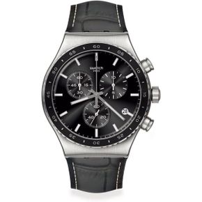 일본 스와치 시계 S워치 CARBONIUM DREAM Irony Chrono YVS495 Mens 워치 블랙 1663329