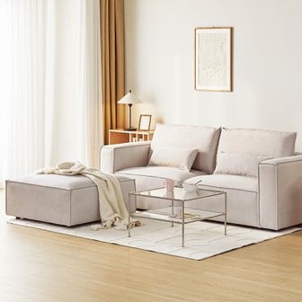  [비밀혜택가]캄포패밀리 3인소파 카우치형_아이보리