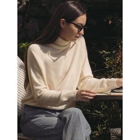 Daily wool blended turtleneck knit_Ivory