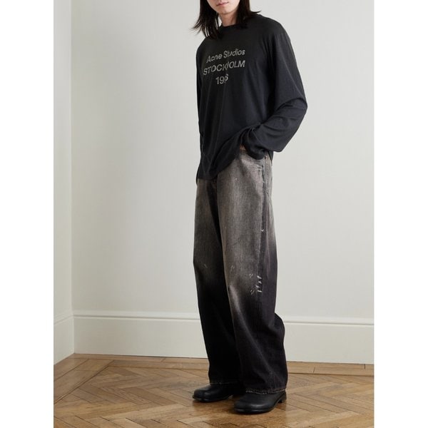 2023 페인트 스플래터 디스트레스 와이드 진 46376663162969835