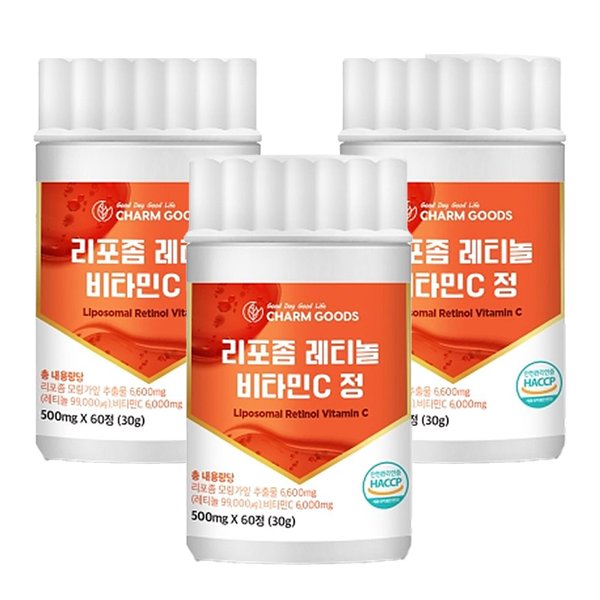 참굿스 리포좀 레티놀 비타민C 정 60정x3통