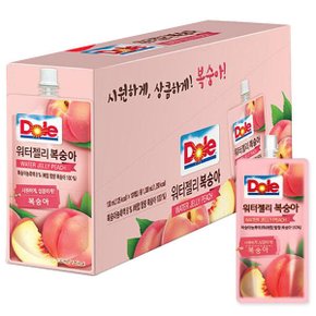 돌 DOLE 워터젤리 복숭아 130mlx30개(1박스) 무료배송/실온 젤리음료 간식 디저트 후식 캠핑 소풍