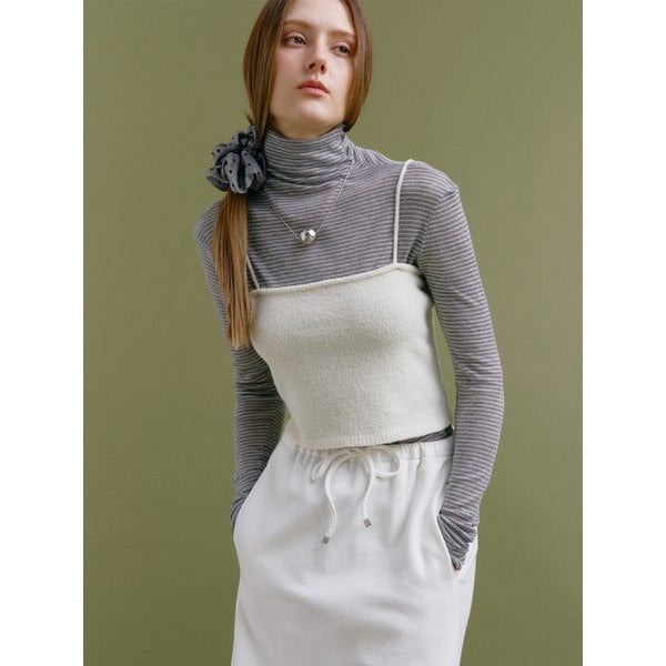 STRIPE WOOL TURTLENECK TOP (4 color)